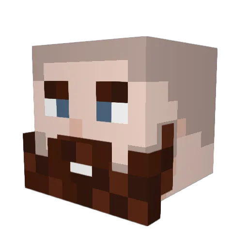 Mindolus Minecraft avatar head, 3D render