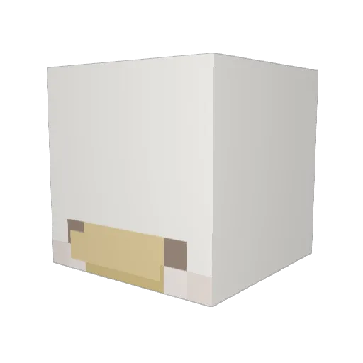 Mindoongbird Minecraft avatar head, 3D render