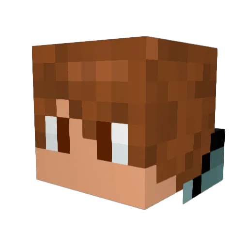 Mindstormman Minecraft avatar head, 3D render
