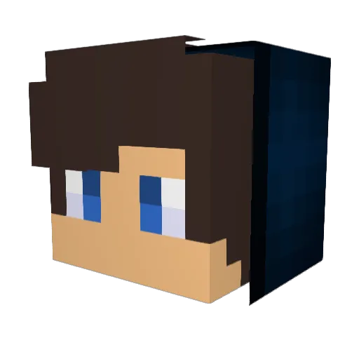 MindyCraft2 Minecraft avatar head, 3D render