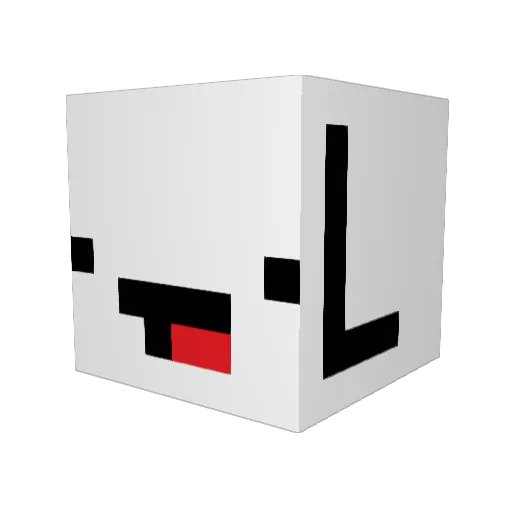 Mine4PvP Minecraft avatar head, 3D render