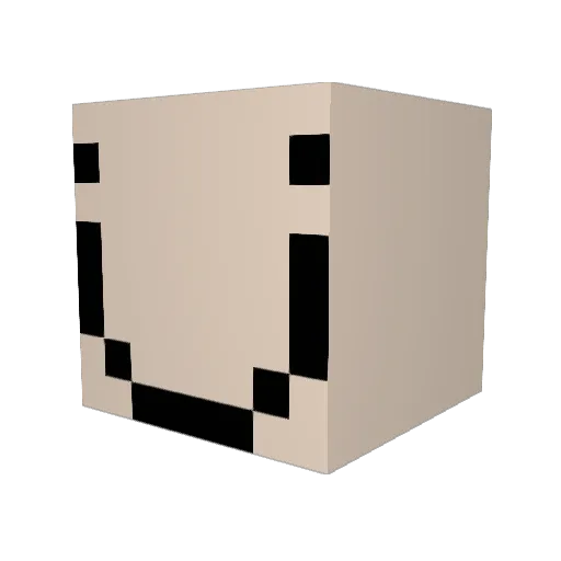 Mine568 Minecraft avatar head, 3D render