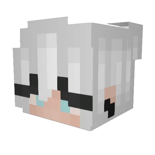 MineAlsoCraft Minecraft avatar head, 3D render