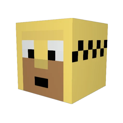 MineBenderGG Minecraft avatar head, 3D render