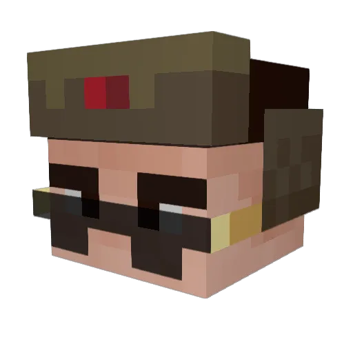 MineByNight Minecraft avatar head, 3D render