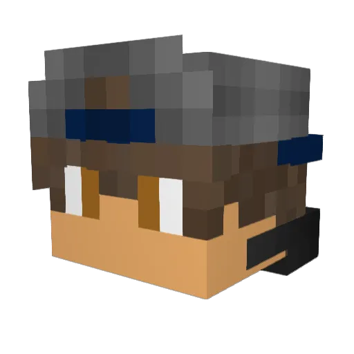 MineCZ Minecraft avatar head, 3D render