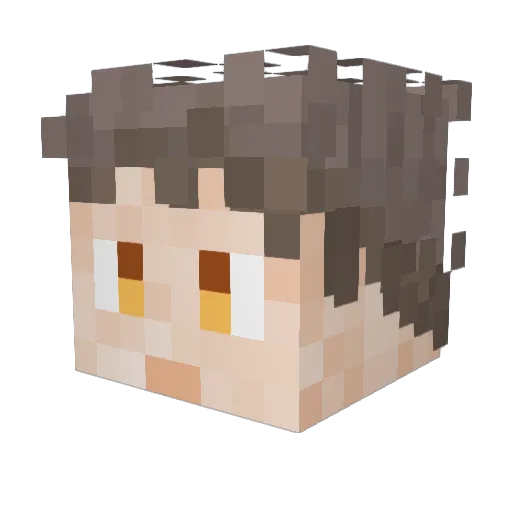 MineCam09 Minecraft avatar head, 3D render