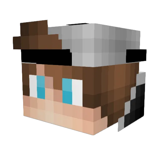 MineChrisCreeper Minecraft avatar head, 3D render