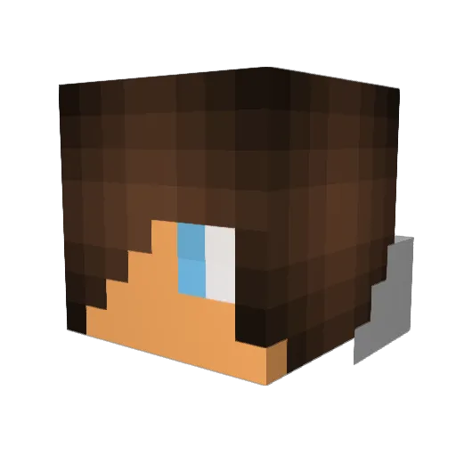 MineCleary Minecraft avatar head, 3D render