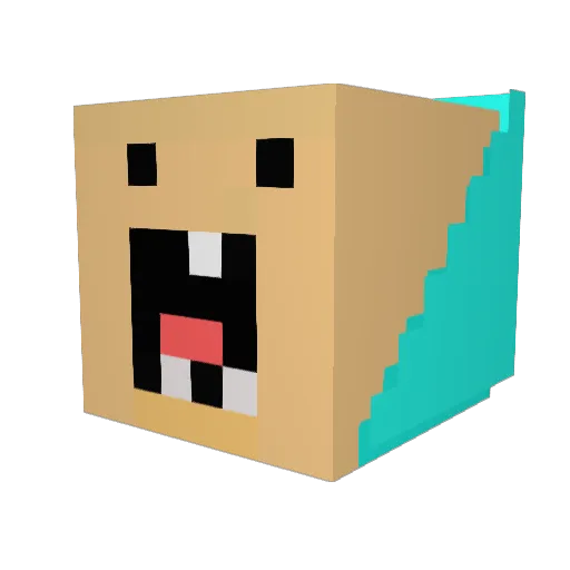 MineCraft1212332 Minecraft avatar head, 3D render