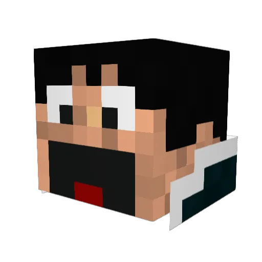 MineCraftBuildPL Minecraft avatar head, 3D render