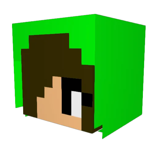 MineCraftMorgane Minecraft avatar head, 3D render