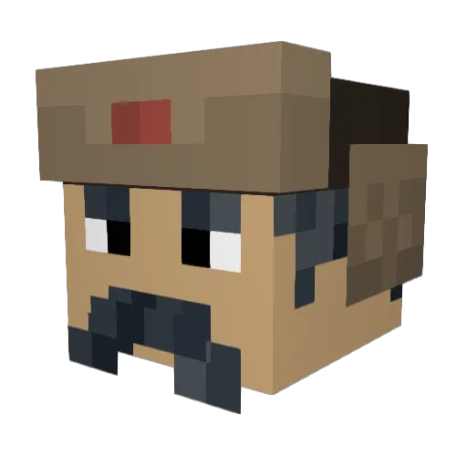 MineCreCrafter Minecraft avatar head, 3D render