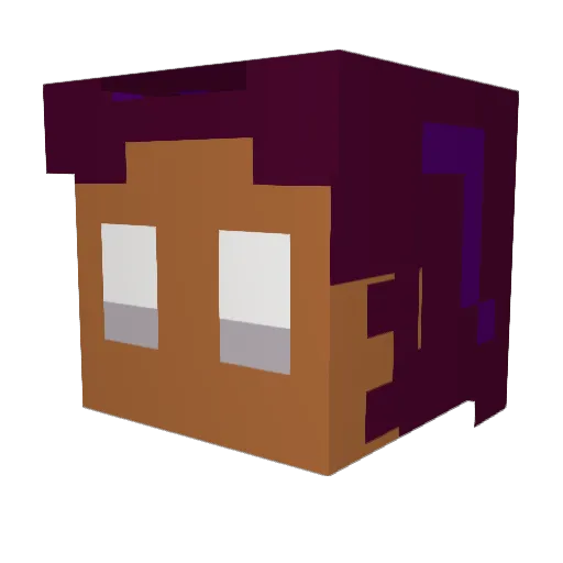MineDSP Minecraft avatar head, 3D render
