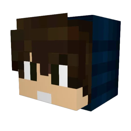 MineDash Minecraft avatar head, 3D render