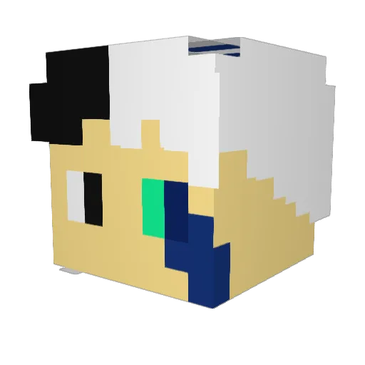 MineDawn Minecraft avatar head, 3D render