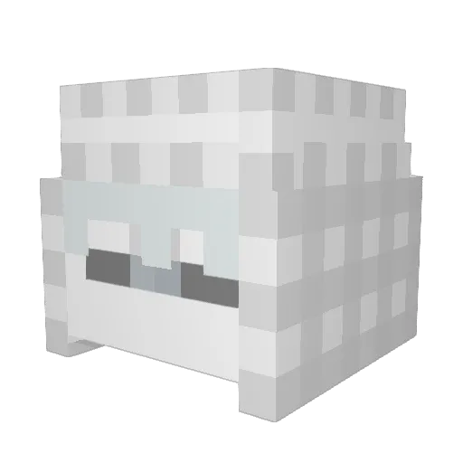 MineDeath Minecraft avatar head, 3D render