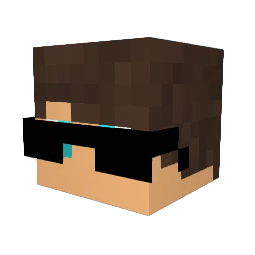 MineDeath_ Minecraft avatar head, 3D render