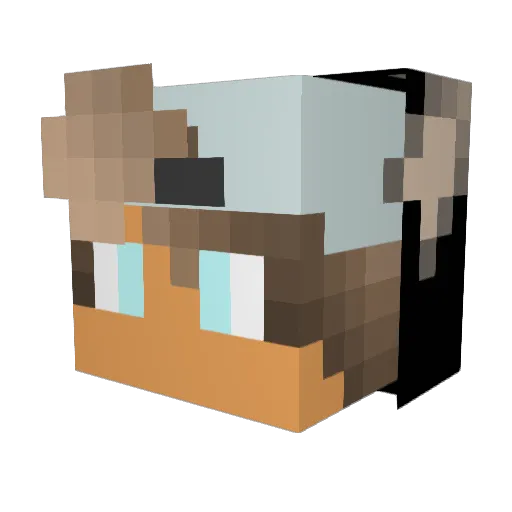MineDestructor Minecraft avatar head, 3D render