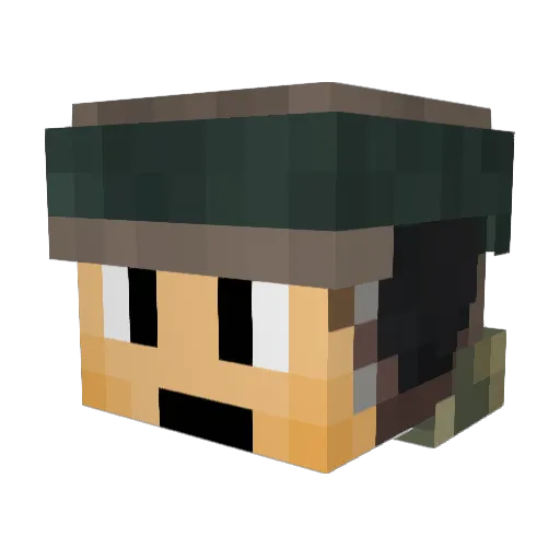MineDuft65 Minecraft avatar head, 3D render