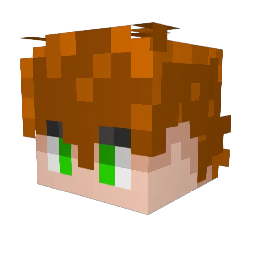 MineFines1832 Minecraft avatar head, 3D render