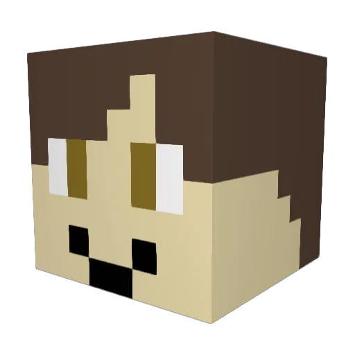 MineFreak6545 Minecraft avatar head, 3D render
