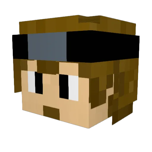 MineFriky Minecraft avatar head, 3D render