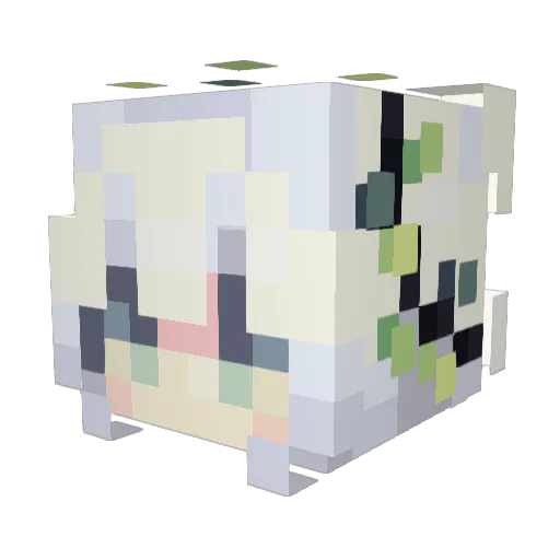 MineGame_ Minecraft avatar head, 3D render