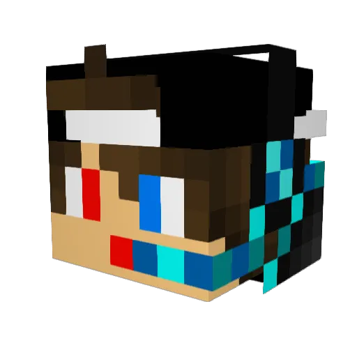 MineGamer8000 Minecraft avatar head, 3D render