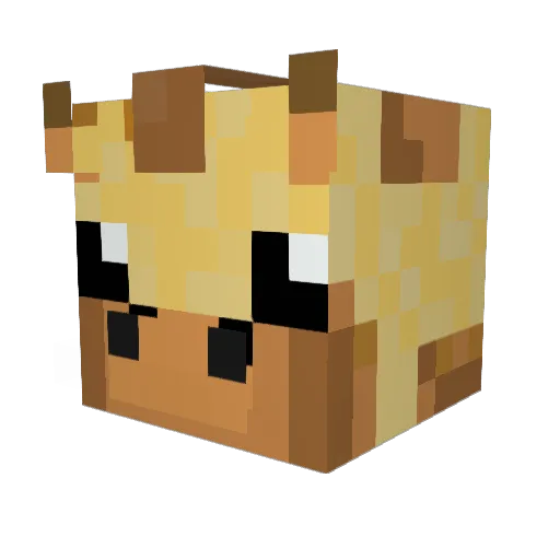 MineGiraffed Minecraft avatar head, 3D render
