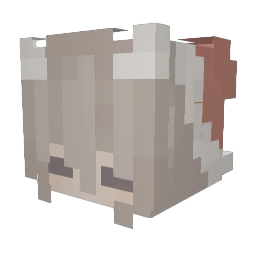 MineH0st Minecraft avatar head, 3D render