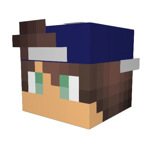 MineHD_YT Minecraft avatar head, 3D render