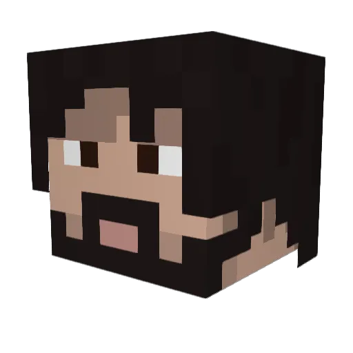 MineKai10 Minecraft avatar head, 3D render