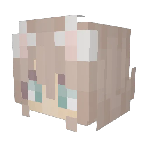 MineKitty000 Minecraft avatar head, 3D render