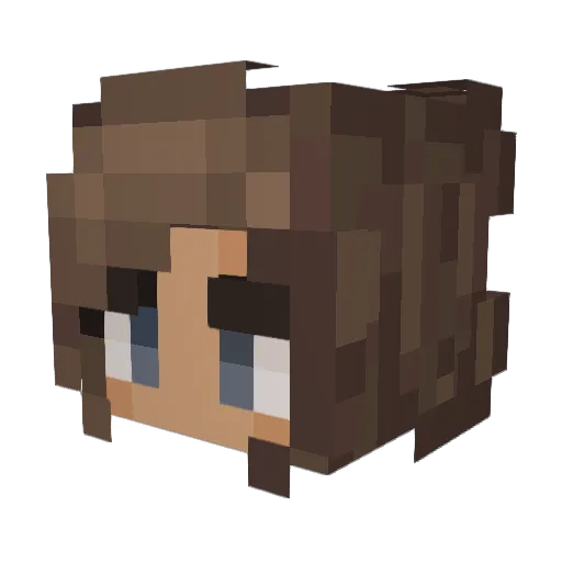 MineKitty02 Minecraft avatar head, 3D render