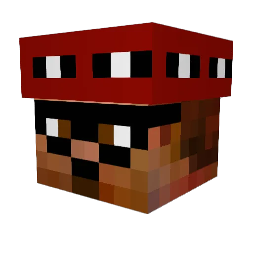 MineKraftwerk Minecraft avatar head, 3D render