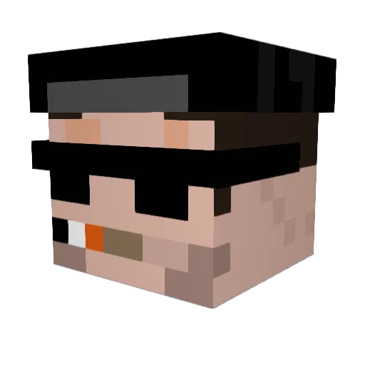 MineKreutz Minecraft avatar head, 3D render