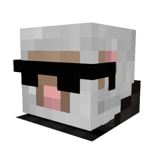 MineLogam Minecraft avatar head, 3D render