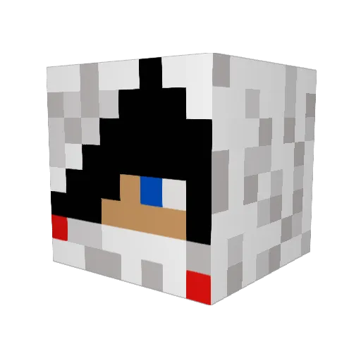 MineLover123 Minecraft avatar head, 3D render