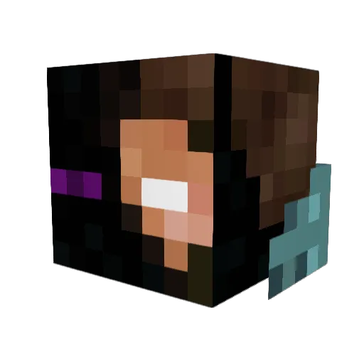 MineLukas2000 Minecraft avatar head, 3D render