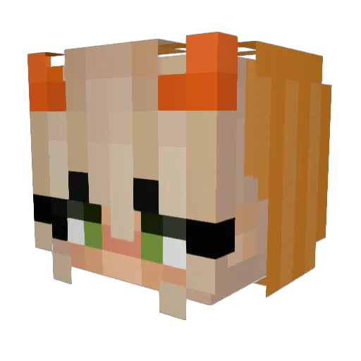 MineMXD0 Minecraft avatar head, 3D render