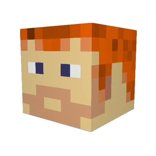 MineMaa Minecraft avatar head, 3D render