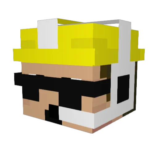 MineMalte22 Minecraft avatar head, 3D render