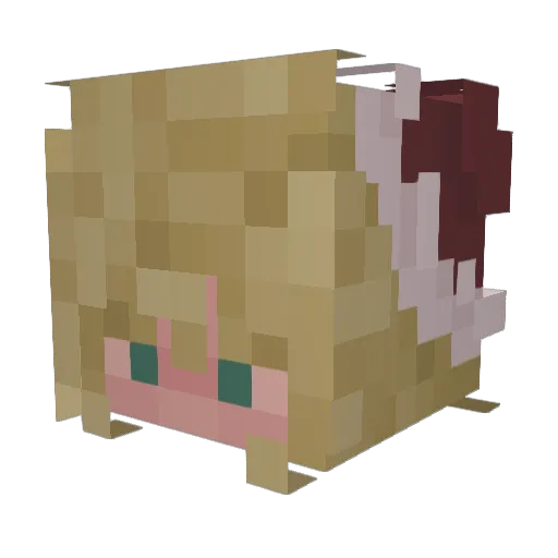MineMiimii Minecraft avatar head, 3D render