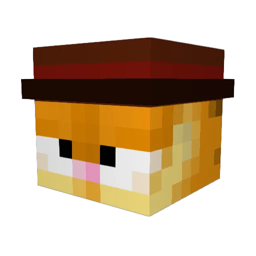 MineMuppet Minecraft avatar head, 3D render