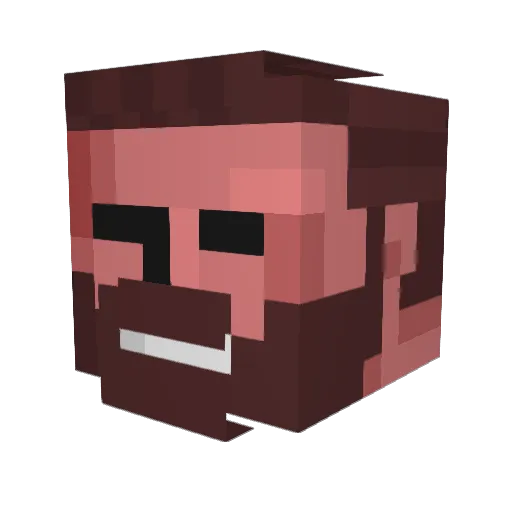MineMyRocks Minecraft avatar head, 3D render