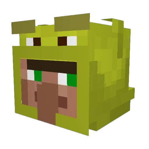 MinePab Minecraft avatar head, 3D render