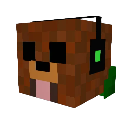 MinePro001 Minecraft avatar head, 3D render