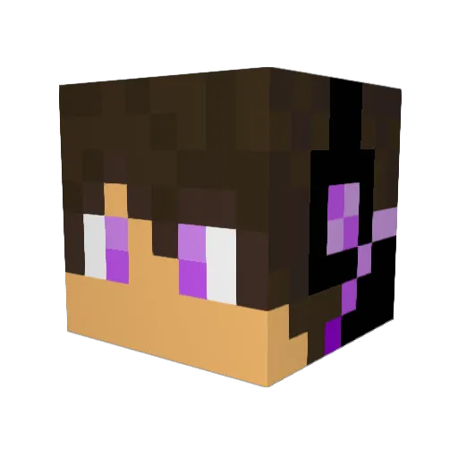MineRulk Minecraft avatar head, 3D render