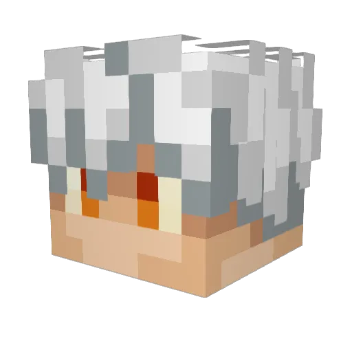 MineSainS Minecraft avatar head, 3D render